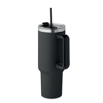SUMA 1200 ml double wall tumbler 1200 ml double wall tumbler with straw in recycled stainless steel