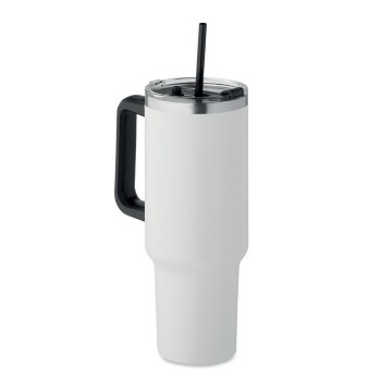 SUMA 1200 ml double wall tumbler 1200 ml double wall tumbler with straw in recycled stainless steel