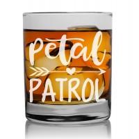 60. Dzimšanas Dienas Dāvana Vīriešiem  ar Gravējumu - "Petal Patrol" ,Stikla Glāze Viskijam 270ml