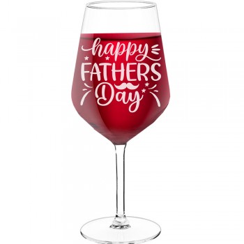 Sparkling Wine Glass With Engraved Text - "Happy Father'S Day ", Gifts for Wine Lovers, Size 530ml