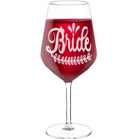 30Th Wine Glass With Engraved Text - "Bride", Wine Glass as a Gift, Size 530ml