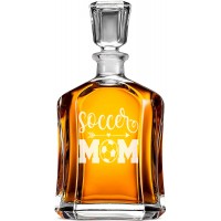 Moderna Burbona Karafe ar Uzrakstu - "Soccer Mom" ,Dāvana Draugam Vīrietim, Izmērs 700Ml