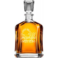Alkohola Karafe ar Uzrakstu - "You Are Imcredible" ,Dāvana Viskijam Cienītājam, Izmērs 700Ml