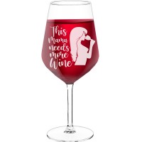 Wine Glass Engraved With Engraved Text  "This Mama Needs More Wine", Size 530ml