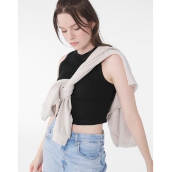 Women's Micro Rib Muscle Crop Tank