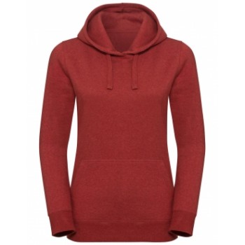 Sieviešu autentisks melanžēts džemperis ar kapuci