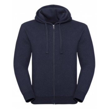 Vīriešu autentisks melanžēts džemperis ar kapuci ar rāvējslēdzēju