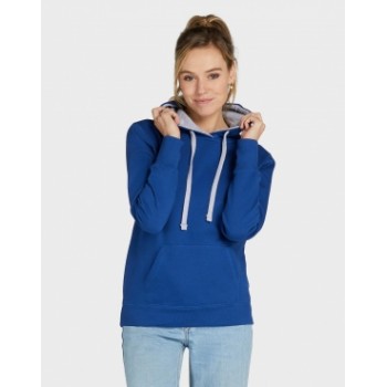 Contrast Hooded Sweatshirt Women