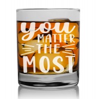 Gift For Men Tools Whisky Glass Personalised 270ml With Engraved Text : "You Matter"