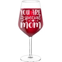 Personalised Wine Glass With Engraved Text - "You Are Special Mom (2)", Gift for Woman, Size 530ml