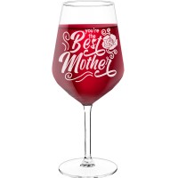 Birthday Wine Glass With Engraved Text - "You'Re The Best Mother", Best Friend Gift, Size 530ml