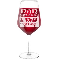 Red Wine Glass With Engraved Text - "Always A Tool For Any Job ", Gifts for Wine Lovers, Size 530ml