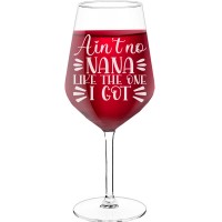 With Engraved Text - "Ain'T No Nana Like The One I Got", Gifts for Wine Lovers, Size 530ml