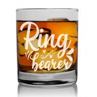 60Th Birthday Gift For Men Rum Glass 270ml With Engraved Text : "Ring Bearer"