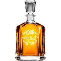Viskija Dekanteris ar Uzrakstu - "Your Only Limit Is You Style" ,Dāvana Vīrietim Pēc 40, Izmērs 700Ml