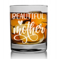 Gift For Men Dad Fathers Day Gifts Whiskey Glass 270ml With Engraved Text : "Beautiful Mother"