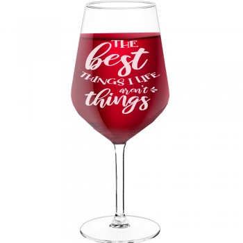50Th Wine Glass With Engraved Text - "The Best Things In Life Aren'T Things 3", Best Friend Gift, Size 530ml