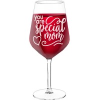 Large Wine Glass With Engraved Text - "You Are Special Mom", Best Friend Gift, Size 530ml