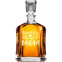 Alkohola Karafe ar Uzrakstu - "World'S Best Mom" ,Dāvana Vīrietim 60 Gadu Vecumā, Izmērs 700Ml Alkohola Karafe ar Uzrakstu - "World'S Best Mom" ,Dāvana Vīrietim 60 Gadu Vecumā, Izmērs 700Ml
