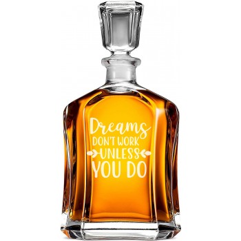 Airtight Whiskey Decanter With Engraved Text -