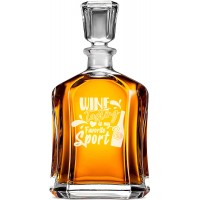 Viskija Dekanteris ar Uzrakstu - "Wine Tasting Is My" ,Dāvana Vīrietim 50 Gados, Izmērs 700Ml