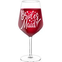 Wine Glass With Engraved Text - "Brides Maid", Gift for Woman, Size 530ml