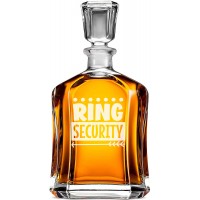 Degvīna Dekanteris ar Uzrakstu - "Ring Security" ,Mājokļa Iekārtošanas Dāvana, Izmērs 700Ml