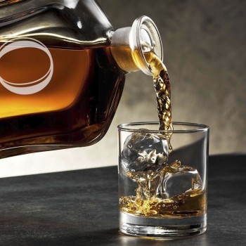 Airtight Whiskey Decanter With Engraved Text -