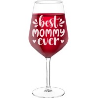 With Engraved Text - "Best Mommy Ever-2", Gift for Wine Lover, Size 530ml