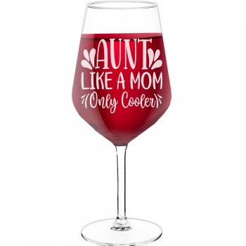 With Engraved Text - "Aunt Like A Mom Only Cooler", Fiend Gift, Size 530ml