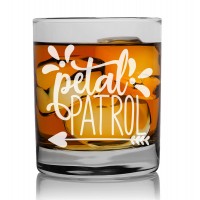 70. Dzimšanas Dienas Dāvana Vīriešiem ar Gravējumu - "Petal Patroll" ,Personalizēts glāze 270ml