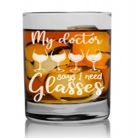 Gift For Men Tools Whisky Tasting Glass 270ml With Engraved Text : "My Doctor Says"