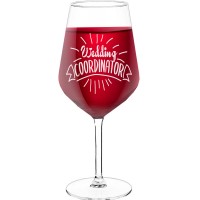 White Wine Glass With Engraved Text - "Wedding Coordinator", Gifts for Wine Lovers, Size 530ml