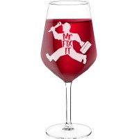 30Th Wine Glass With Engraved Text - "Mr Fix It', Birthday Gift Idea, Size 530ml