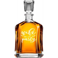 Degvīna Dekanteris ar Uzrakstu - "Wife To Be Of The Party" ,Dāvana Vīrietim Pēc 30 Gadu Vecuma, Izmērs 700Ml