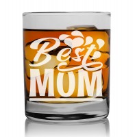 Dāvanas Ideja  ar Gravējumu - "Best Mom" ,Stikla Glāze Viskijam 270ml