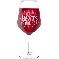 Best Friend Wine Glass With Engraved Text - "That'S My Best Friend", Best Friend Gift, Size 530ml