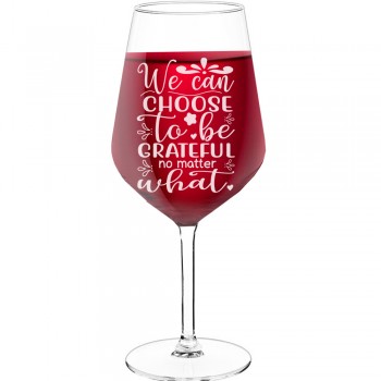 Large Wine Glass With Engraved Text - "Make yourself a priority", Best Friend Gift, Size 530ml