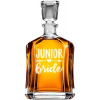 Viskija Dekanteris Ar Gravējumu Un ar Uzrakstu - "Junior Bride" ,Dāvana Vīrietim Personalizēta, Izmērs 700Ml Viskija Dekanteris Ar Gravējumu Un ar Uzrakstu - "Junior Bride" ,Dāvana Vīrietim Personalizēta, Izmērs 700Ml