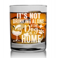 Gift For Men Dad Personalised Glass For Men 270ml With Engraved Text : "It'S Not Drinking Alone"