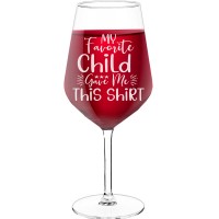 Wine Glass Engraved With Engraved Text - "My Favorite", Best Friend Gift, Size 530ml