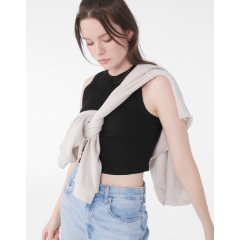 Women's Micro Rib Muscle Crop Tank