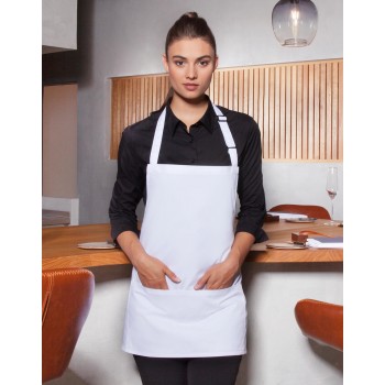 Short Bib Apron Basic with Buckle and Pocket