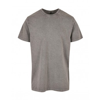 Acid Washed Round Neck Tee