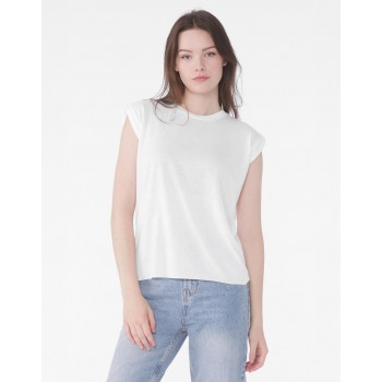 Women's Flowy Muscle Tee Rolled Cuff