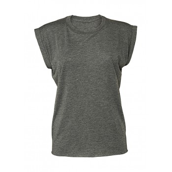 Women's Flowy Muscle Tee Rolled Cuff