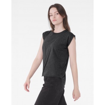 Women's Flowy Muscle Tee Rolled Cuff