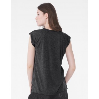 Women's Flowy Muscle Tee Rolled Cuff