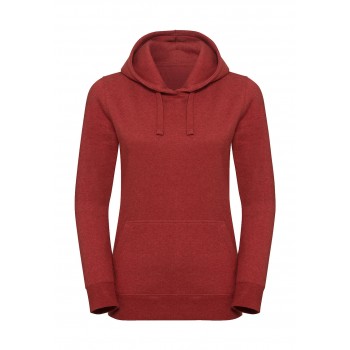 Sieviešu autentisks melanžēts džemperis ar kapuci