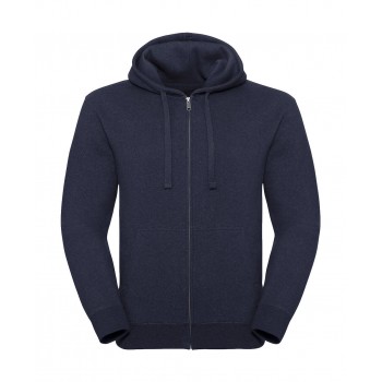 Vīriešu autentisks melanžēts džemperis ar kapuci ar rāvējslēdzēju